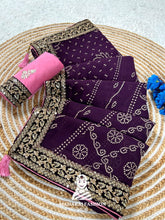 Traditional Lahariya print Georgette saree for women,s || Festive georgette saree for women's ||
